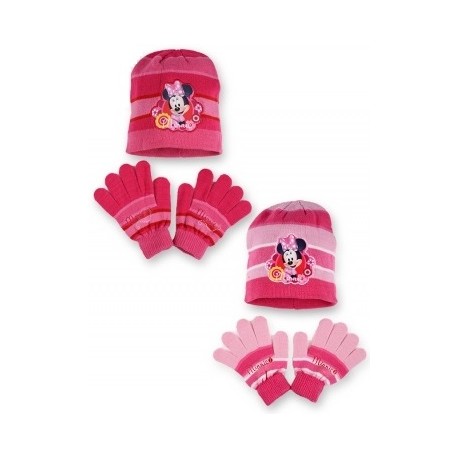 Detská čiapka + rukavice Minnie Mouse